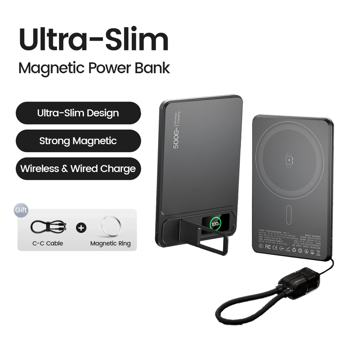 Voltra MagCharge 10000mAh Magnetic Wireless Power Bank