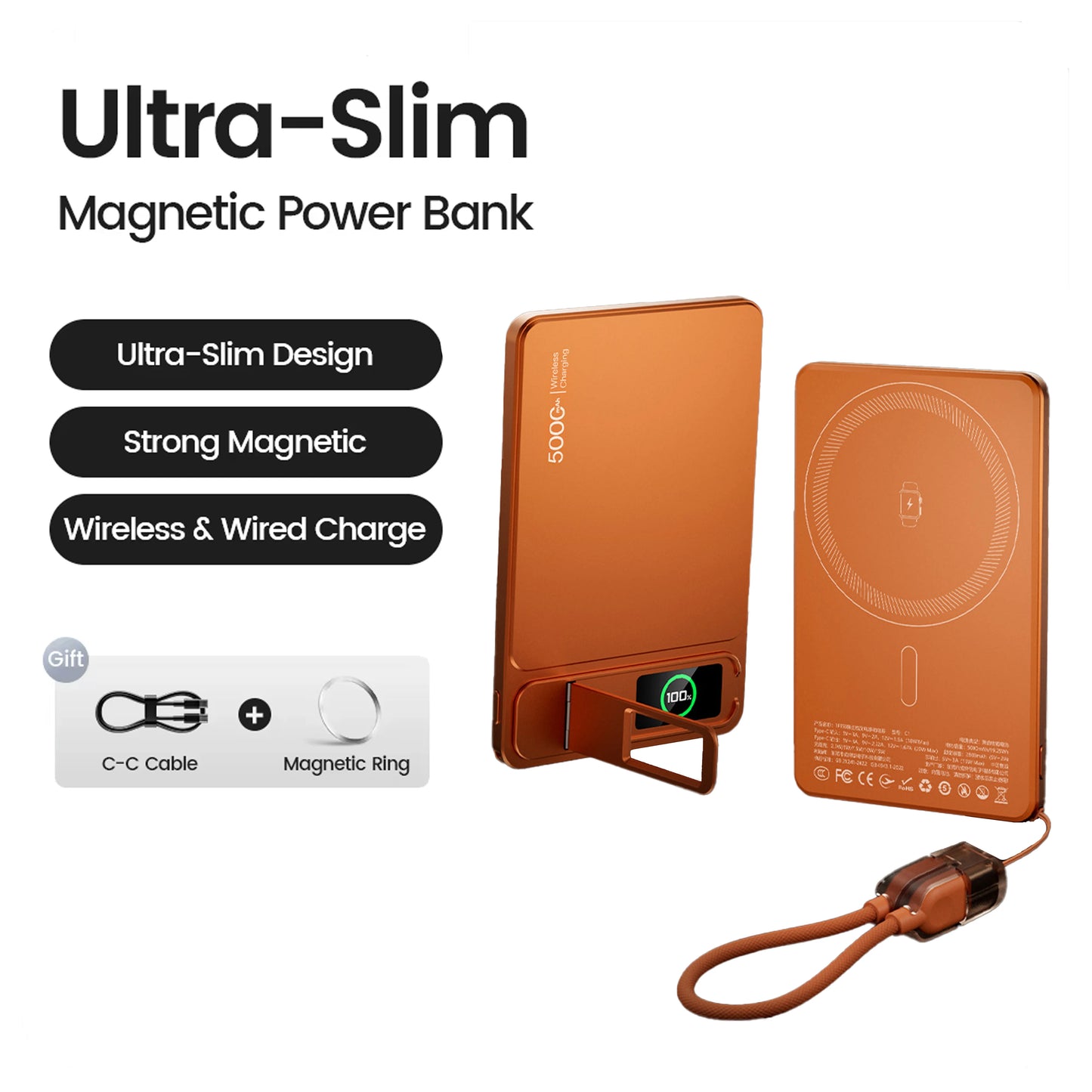 Voltra MagCharge 10000mAh Magnetic Wireless Power Bank